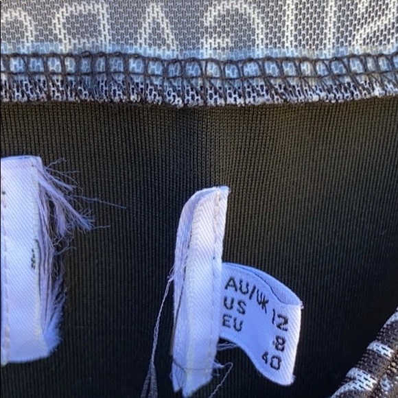 Princess Polly Womens 8 black Text me long sleeve mini dress-TIE NOT INCLUDED - Picture 8 of 8